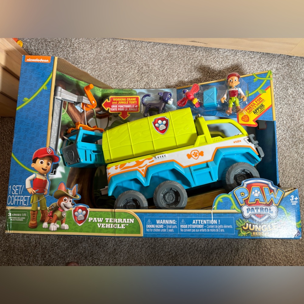 Rare! Paw Patrol Jungle Rescue Terrain Vehicle - Blue and Lime
